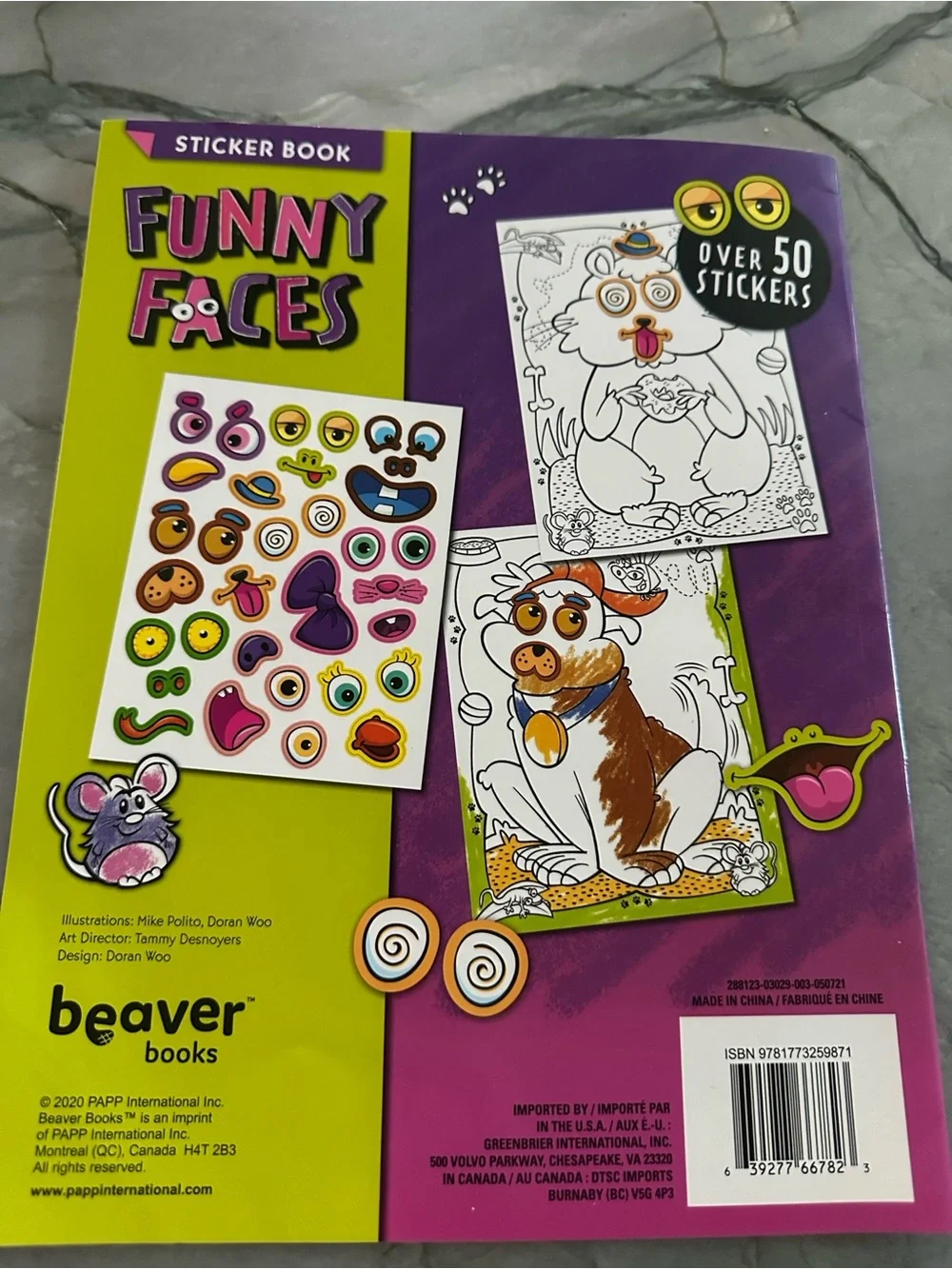 Lot of 3-Frozen II Activity, Funny Faces Pet Stickers, & princess magic books